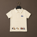Imported High Quality Brand T-Shirt Boys Vehicle Washable Printed Polo
