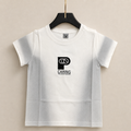 Imported Snow White T-Shirt with Silver Mist Sleeves & Embroidered Sport Fashion Logo