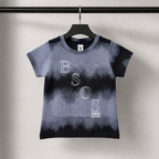 Imported Premium Boys T-Shirt Midnight Grey Tie-Dye with Layered Typography Print
