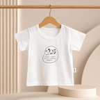 Imported Premium Kids puppies with bone Light Green Cotton Romper with Off-White T-Shirt