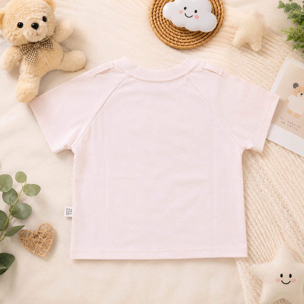 Toddler Pink Romper & Light Pink T-Shirt Combo