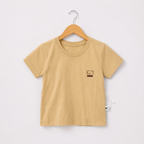 Imported Premium Boys Bear Emoji Light Blue Romper with Light Orange Shirt