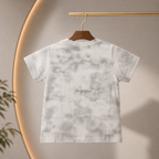 Imported Premium Boys T-Shirt Cloud Grey Tie-Dye with Embroidered Statement Logo
