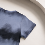 Imported Premium Boys T-Shirt Midnight Grey Tie-Dye with Layered Typography Print