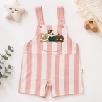 Imported Fashionwear Toddler Girl Pink Romper & Light Pink T-Shirt Combo