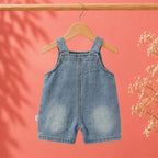 Imported Premium Girls Mickey Mouse Patch Denim Romper with strawberry and bow pattern T-Shirt for Baby Girls