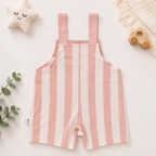 Imported Fashionwear Toddler Girl Pink Romper & Light Pink T-Shirt Combo