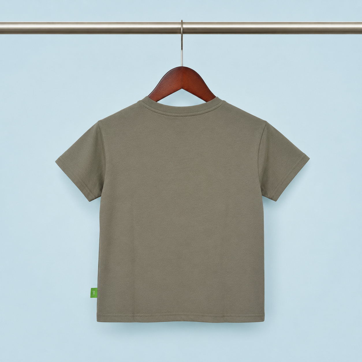 Boys Cartoon Rabbit Graphic T-Shirt – Olive Green