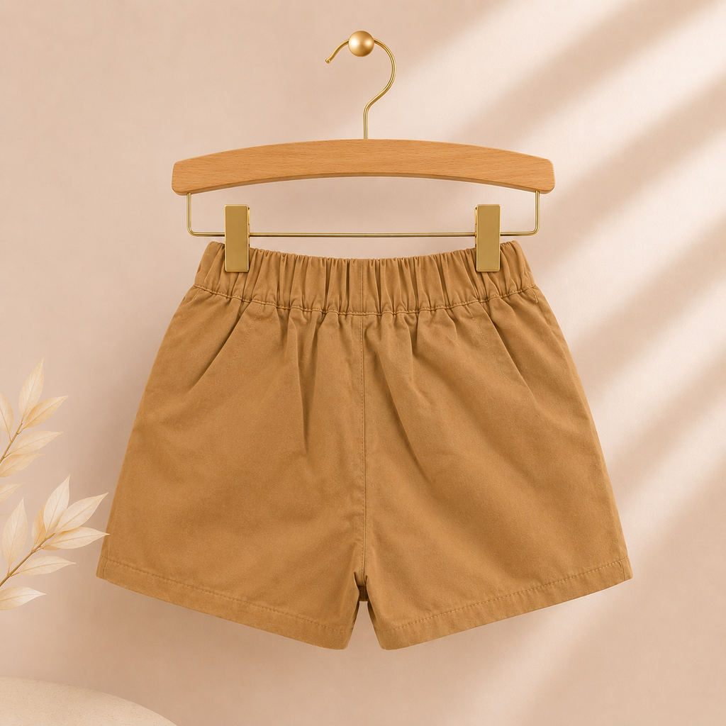 Girls Butterfly Puff Sleeve Top & Lace Pocket Shorts Suit
