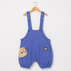 Imported Premium Boys Bear Emoji Light Blue Romper with Light Orange Shirt
