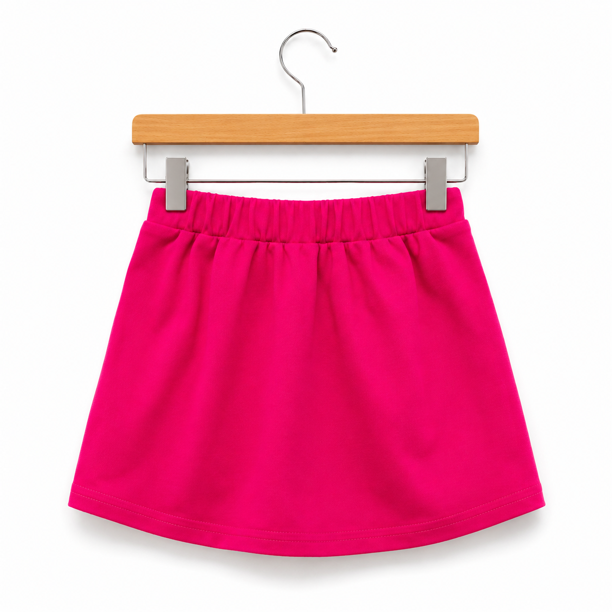 Imported Flower Applique Girls Top & Skirt Set (White & Hot Pink) Suit