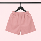 Imported Girls Fashionwear Floral Print T-Shirt & Bow Detail Shorts Set – White & Dusty Pink Suit