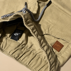 Premium Boys Shorts Beige Elastic Waist Casual with Drawstring