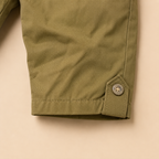 Premium Boys Shorts Olive Green Elastic Waist Casual with Drawstring