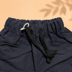 Imported Premium Boys Navy Cargo Shorts with Utility Pocket Design & Adjustable Hem