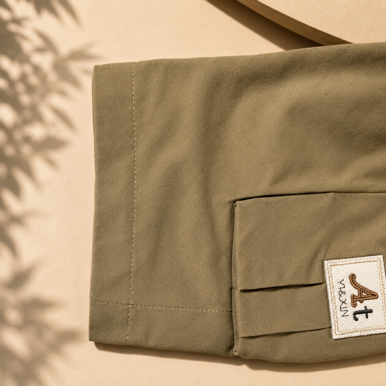 Boys Khaki Cargo Shorts with Utility Pocket Design & Adjustable Waist