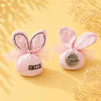 Imported Fashionwear Bunny Brooch Girls T-Shirt & Shorts Set – Cream & Baby Pink Suit