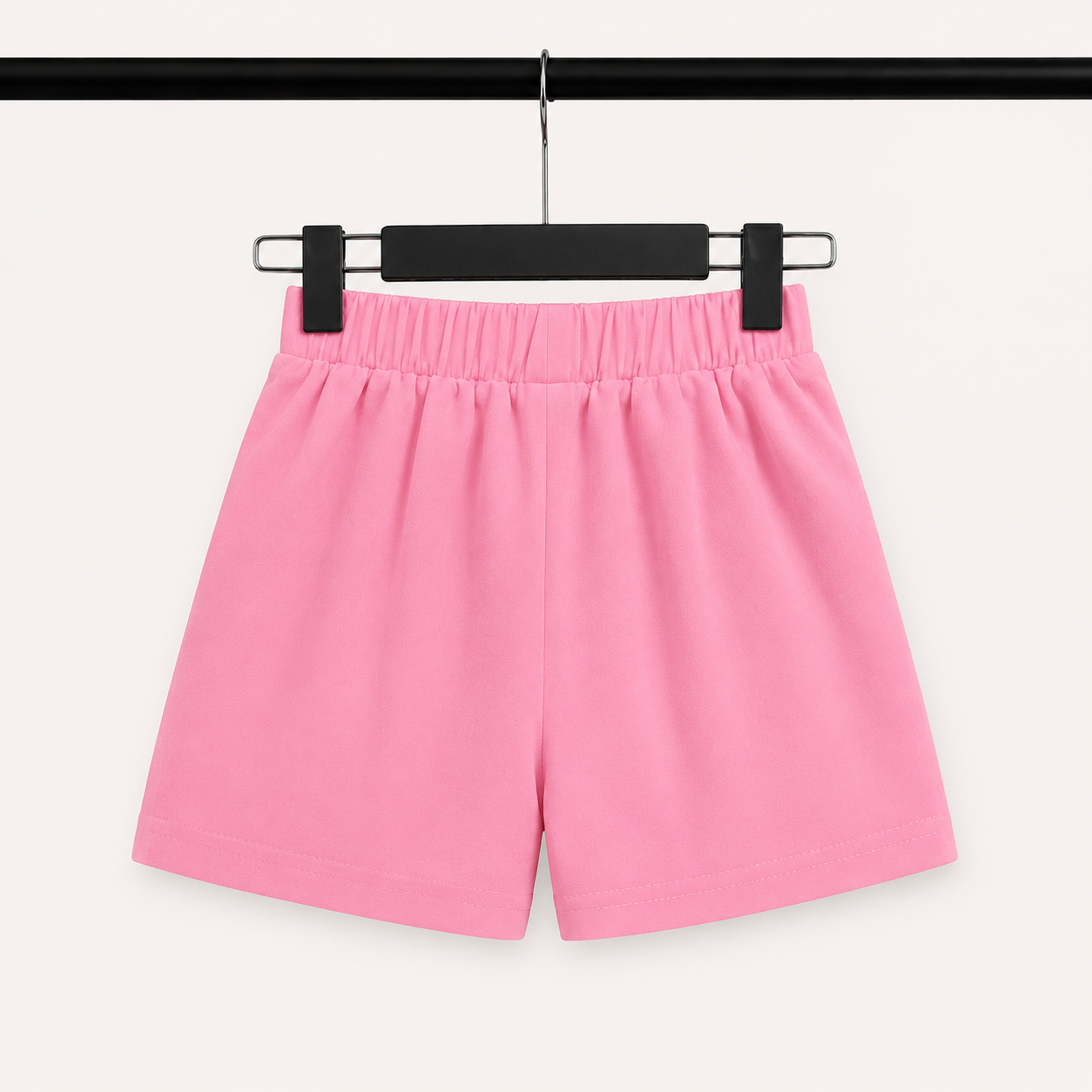 Girls 3D Floral Appliqué Top & Pearl Embellished Skort Set with Beret – Pink & White Suit