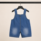 Imported High Quality Boys Giraffe Emoji Denim Romper with minimal print T-Shirt